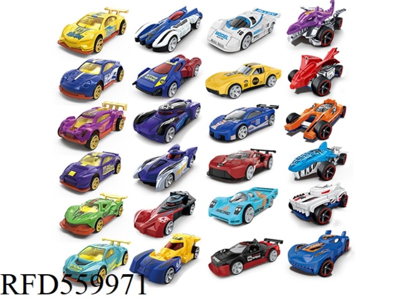 1:64 SLIDING ALLOY CAR 6PCS