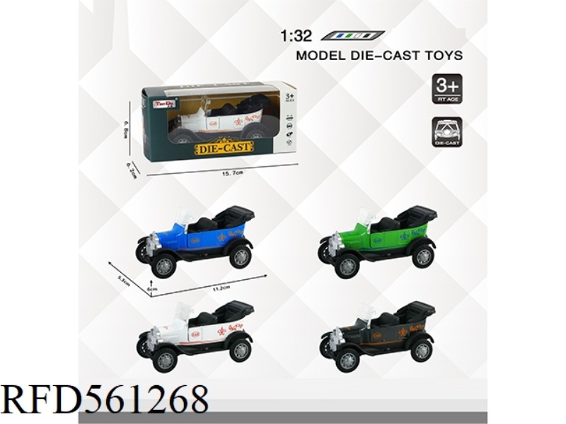 1:32 SIMULATION BACK FORCE ALLOY CAR TWO DOORS CLASSIC CAR A