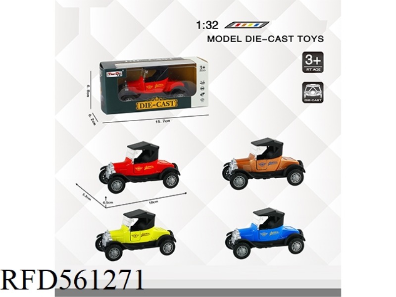 1:32 SIMULATION BACK FORCE ALLOY CAR TWO DOORS CLASSIC CAR B