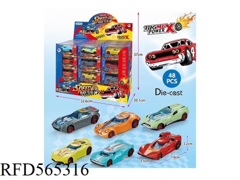 SLIDING ALLOY CAR 48PCS