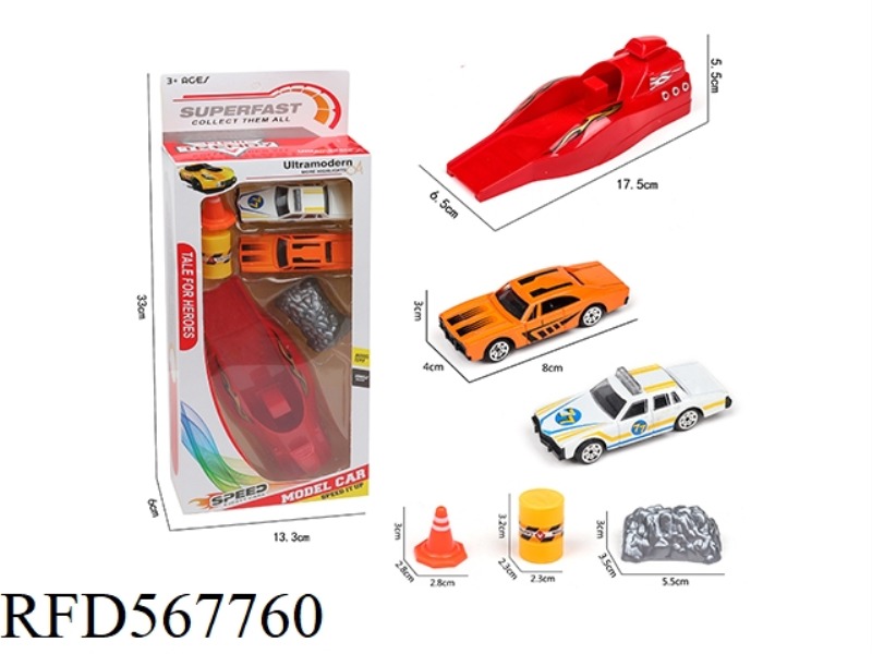 2 SLIDING ALLOY CLASSIC CAR +1 EJECTION SET