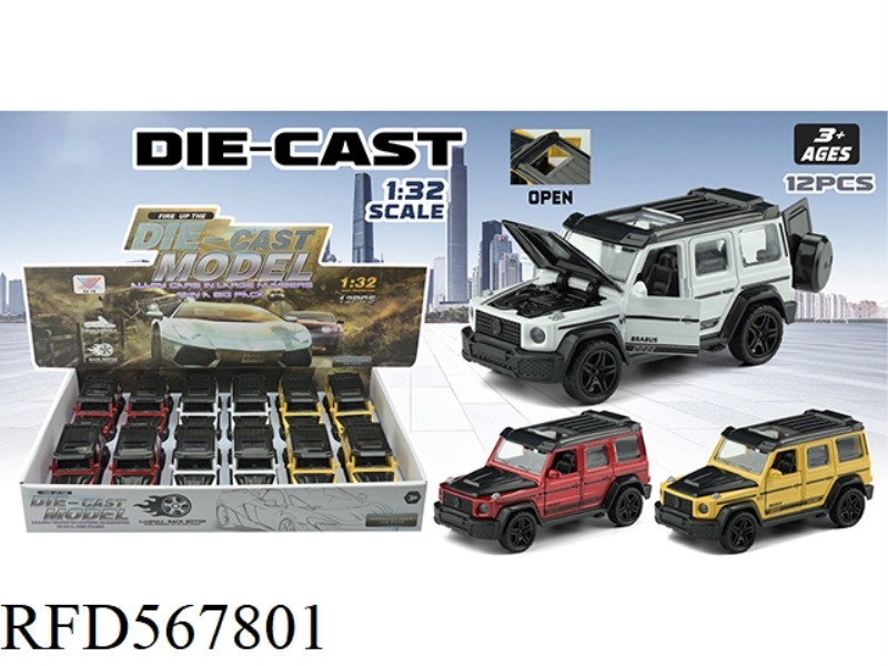 1:32 ALLOY MODEL MERCEDES-BENZ BIG G FIVE DOOR PULLING FORCE 12PCS