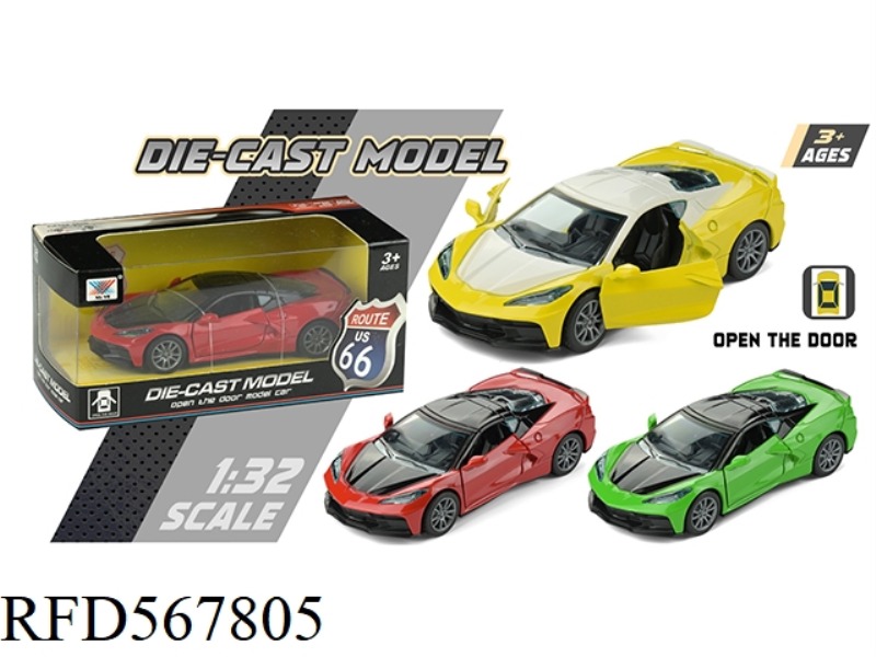 1:32 ALLOY MODEL CORVETTE C8 DOOR BACK FORCE
