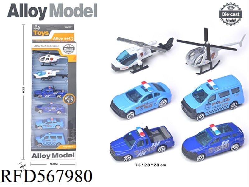 TAXI ALLOY POLICE CARS. AIRCRAFT (6 ONLY)