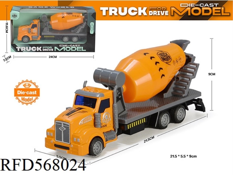 LONG HEAD ALLOY PULL-BACK MIXING ENGINEERING TRUCK