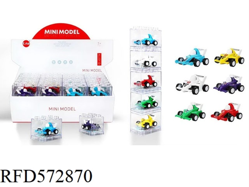 Q EDITION WOOD BOX ALLOY PULL-BACK CAR 32PCS