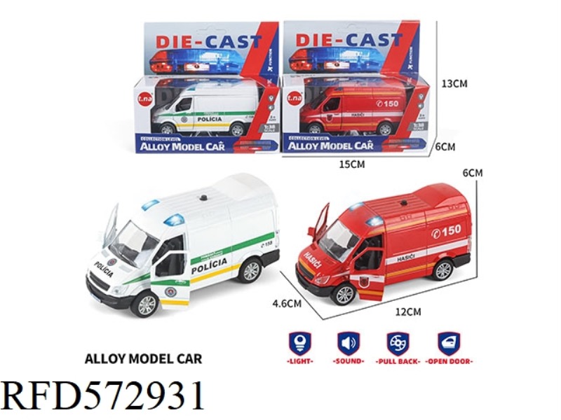 1:32 ACOUSTO-OPTIC ALLOY PULL-BACK VAN