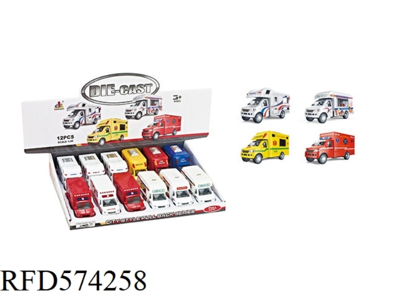 5 INCH ALLOY PULL-BACK TRACTOR 12PCS