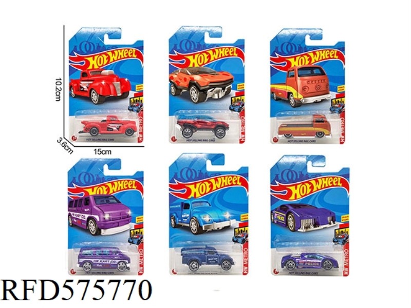 6 ALLOY CAR PIECES (INFRINGING HOT WHEELS)