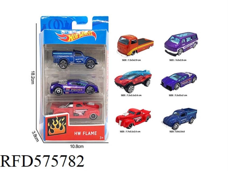 ALLOY CAR 3 ONLY LOADED (INFRINGEMENT HOT WHEELS)