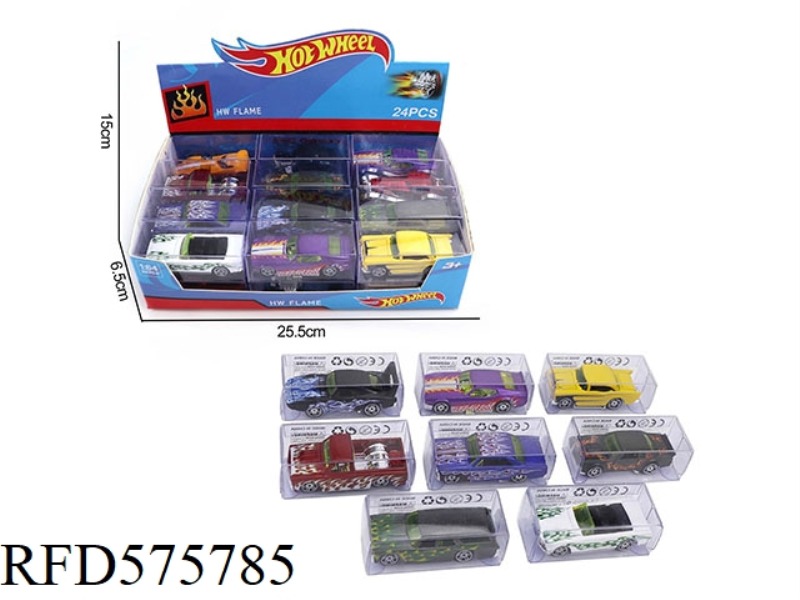 ALLOY RETRO MUSCLE CAR 24 SETS DISPLAY BOX (INFRINGEMENT HOT WHEELS)