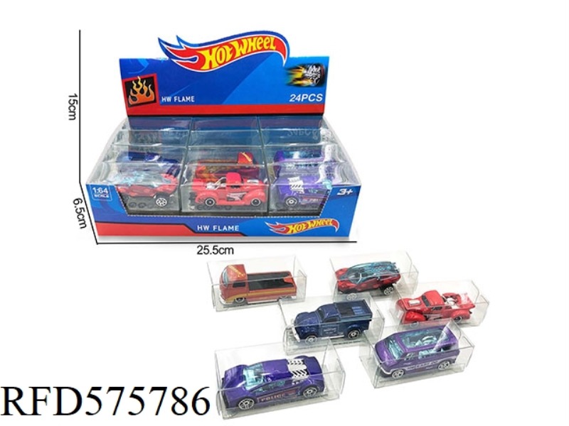 24 DISPLAY BOXES FOR 6 CARS (INFRINGING HOT WHEELS)