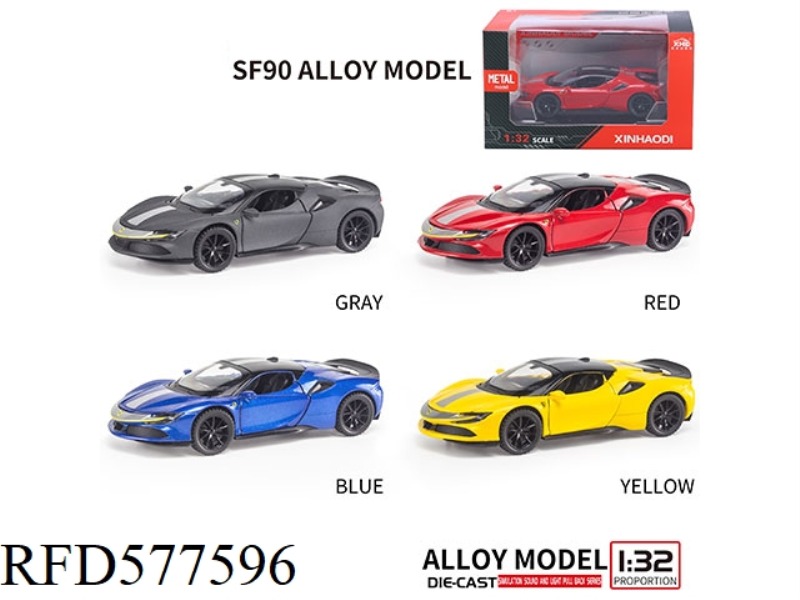 1:32 FERRARI SF90 BLISTER BOX (INCLUDING BASE STAND)
