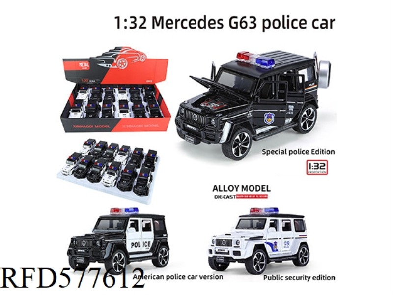 1:32 MERCEDES G63 (POLICE CAR VERSION) 12 PCS/DISPLAY BOX
