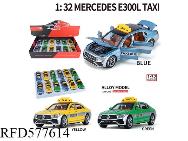 1:32 MERCEDES-BENZ E300L (TAXI) 12 PCS/DISPLAY BOX