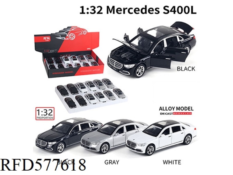 1:32 MERCEDES S400L 12 PCS/DISPLAY BOX