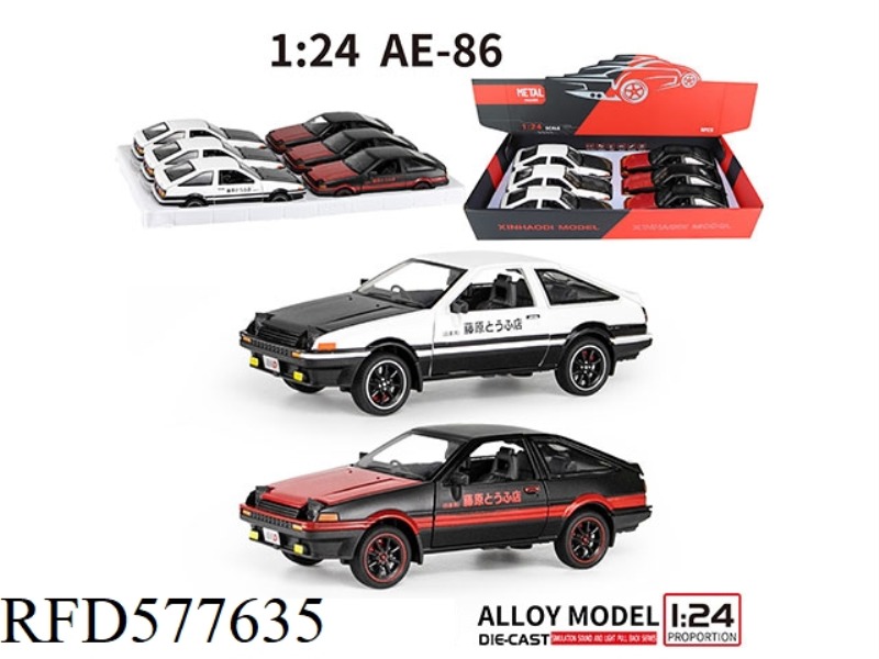 1:24 TOYOTA AE86 6 PCS/DISPLAY BOX