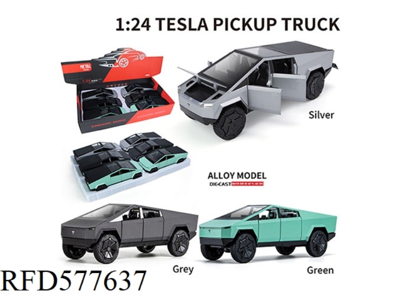 1:24 TESLA PICKUP 6 PCS/DISPLAY BOX