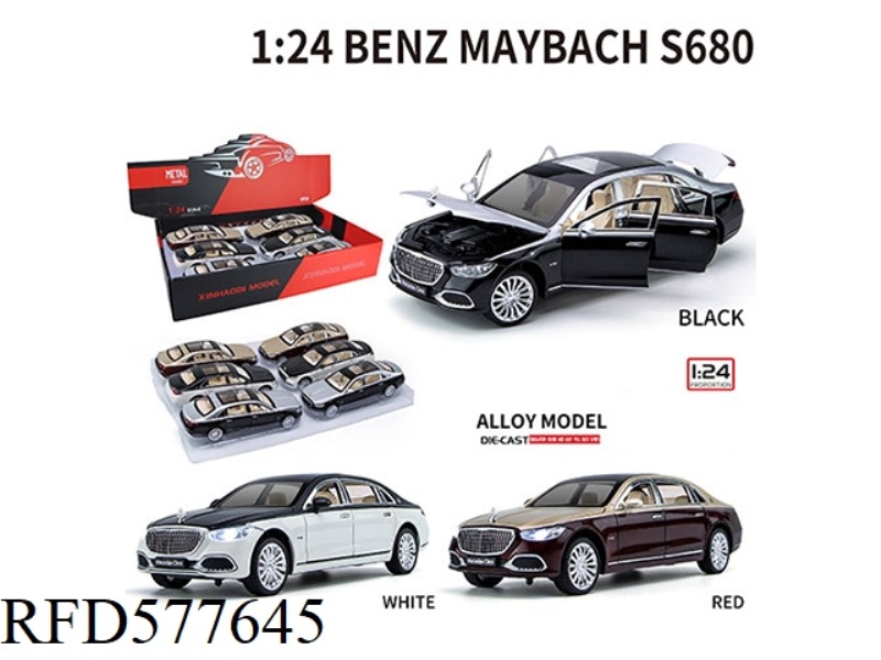 1:24 MERCEDES MAYBACH S680 6 PCS/DISPLAY BOX