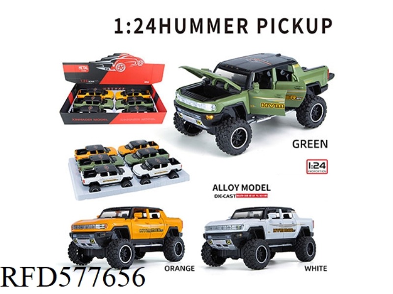 1:24 HUMMER PICKUP 6 PCS/DISPLAY BOX