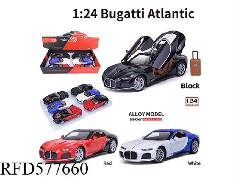 1:24 BUGATTI ATLANTIC (ATLANTIC SPORTS CAR) 6 PCS/DISPLAY BOX