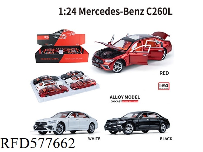 1:24 MERCEDES-BENZ C260L 6 PCS/DISPLAY BOX