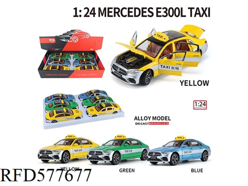1:24 MERCEDES-BENZ E300L (TAXI) 6 PCS/DISPLAY BOX