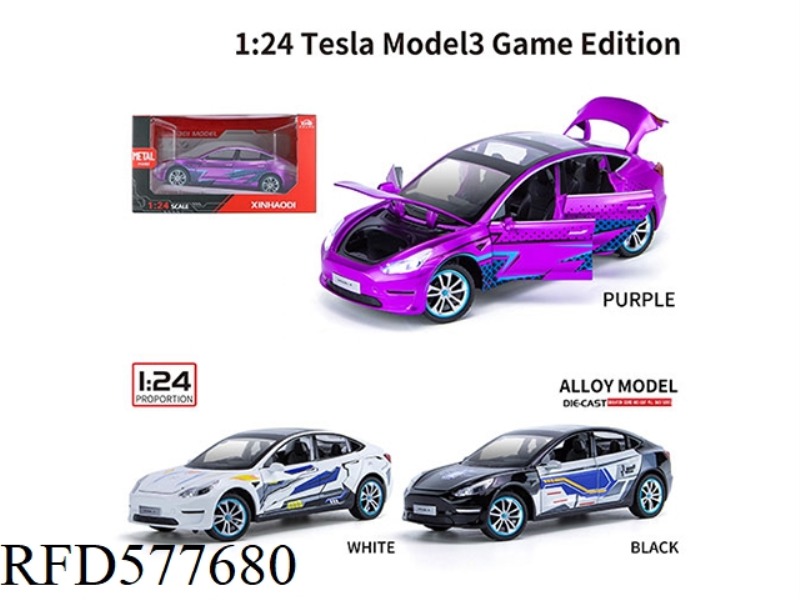 1:24 TESLA MODEL 3 (EAT CHICKEN GAME VERSION) WINDOW BOX