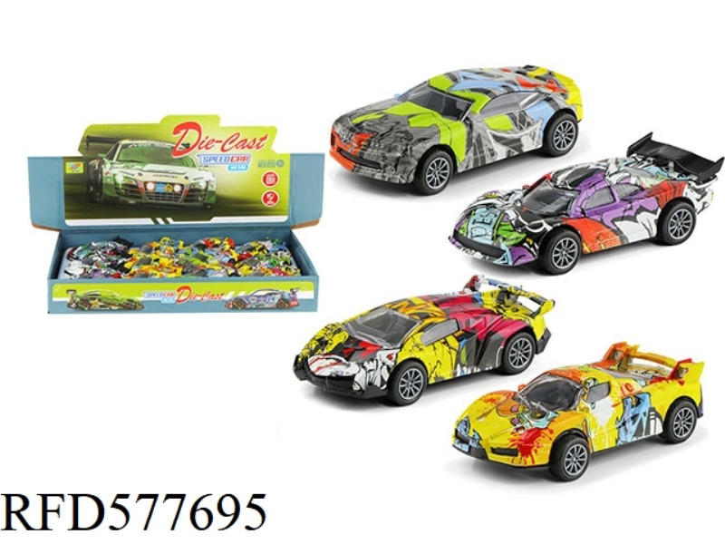 1:36 ALLOY CAR FOUR TYPES OF PULL BACK (12 PIECES)