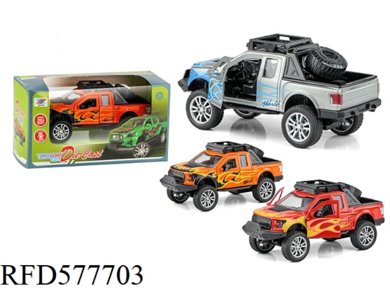 1:32 FORD RAPTOR ALLOY CAR PULL BACK DOOR (1 PACK)