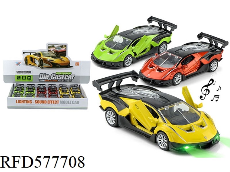 1:32 ALLOY CAR LAMBORGHINI OPEN SCISSORS DOOR RETURN LIGHT MUSIC (12 PIECES)