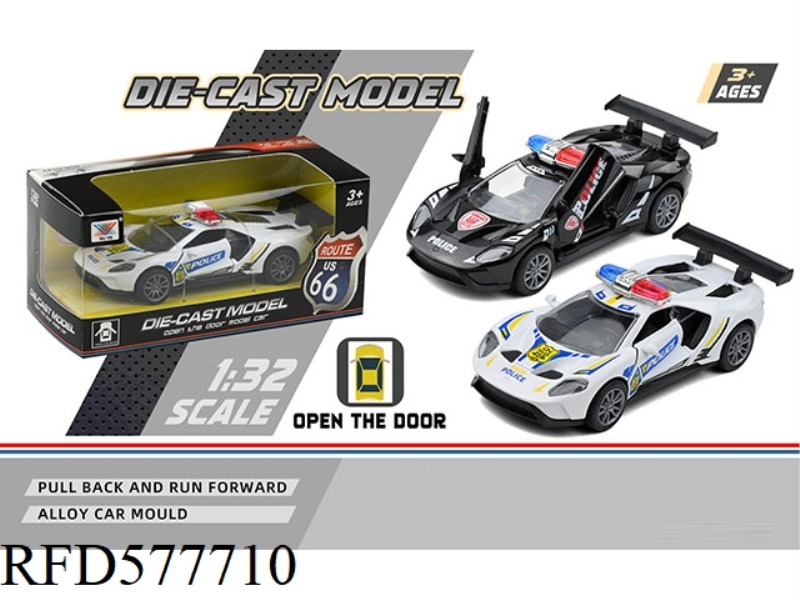 1:32 ALLOY MODEL FORD GT POLICE CAR DOOR RETURN FORCE (1 ONLY)