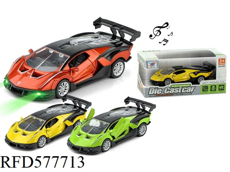 1:32 ALLOY CAR PULL BACK DOOR LIGHT MUSIC LAMBORGHINI SVC12 (1 ONLY)