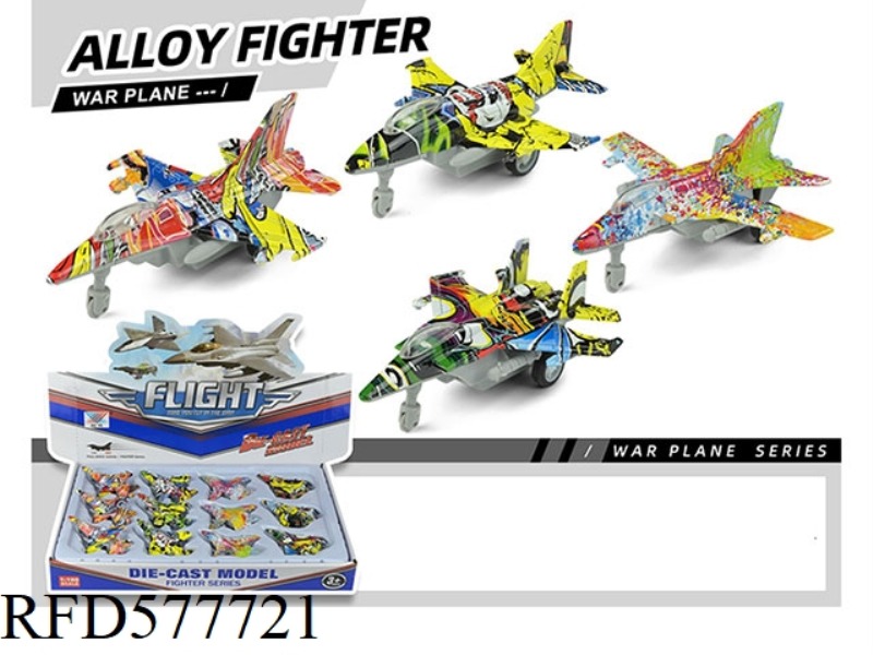 1:180 ALLOY PULL-BACK AIRCRAFT (12 PIECES)