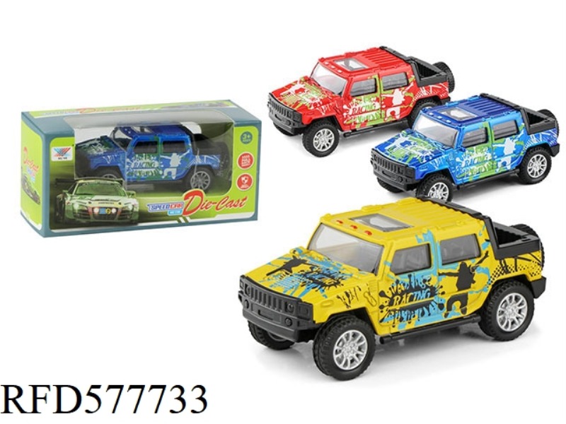 1:36 HUMMER ALLOY PULL-BACK MODEL (1 PACK)