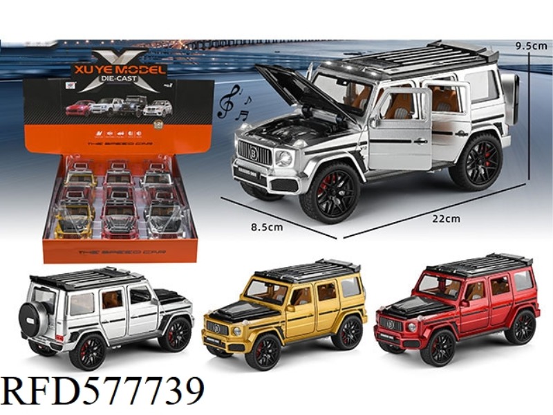 1:24 BABOS ALLOY MODEL PULL BACK 6 DOOR LIGHTING MUSIC (6 PIECES)