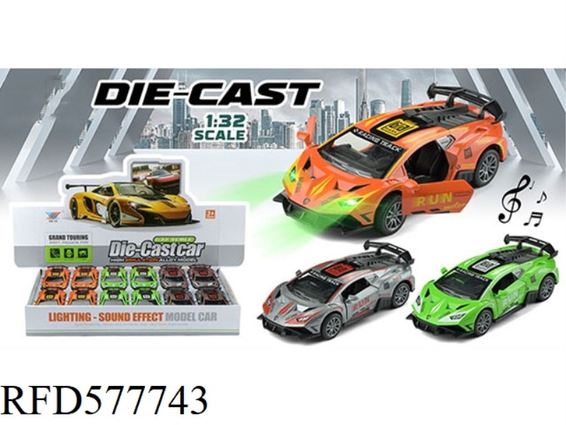 1:32 ALLOY CAR LAMBORGHINI POLICE CAR DOOR PULL BACK LIGHTS MUSIC (12 ONLY)