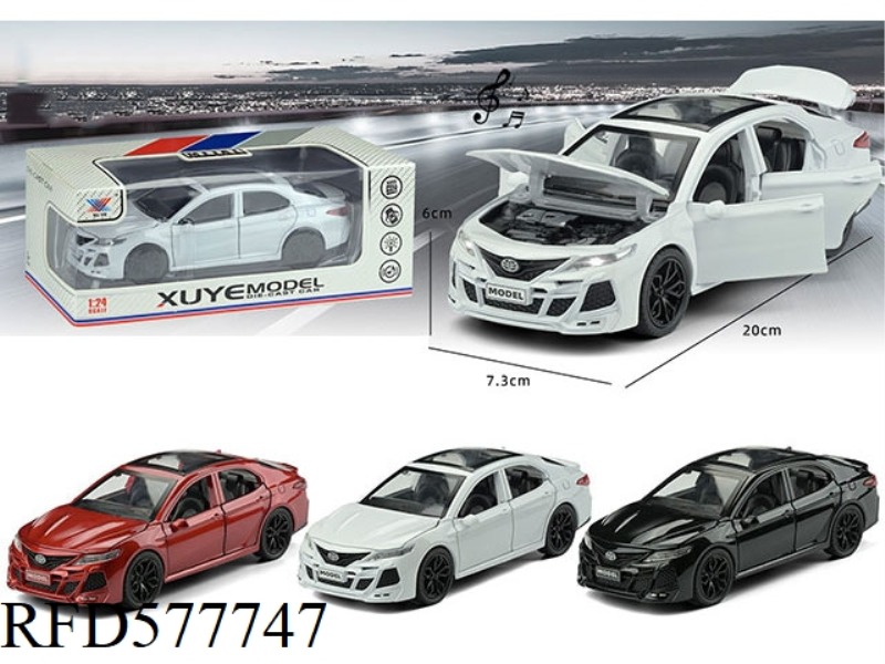 1:24 ALLOY MODEL CAMRY SIX DOOR COMEBACK LIGHT MUSIC (1 PACK)