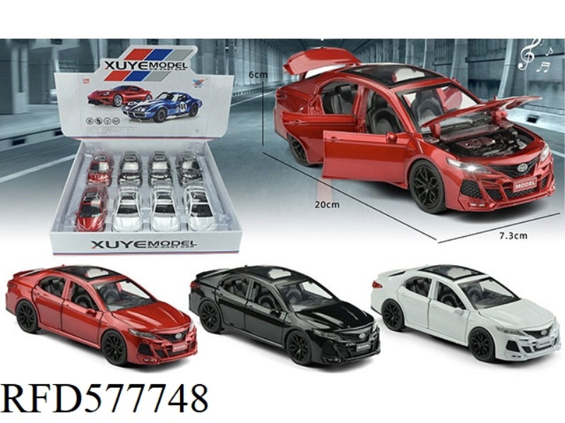 1:24 ALLOY CAMRY MODEL CAR SIX-DOOR COMEBACK LIGHTING MUSIC (8 ONLY)