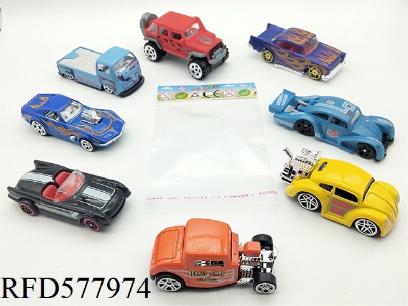 EIGHT ALLOY SLIDING CLASSIC CARS