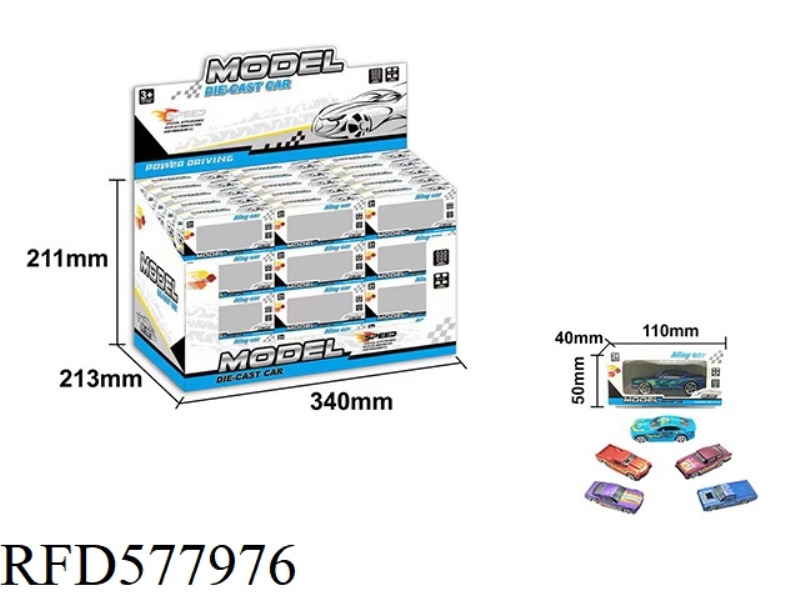 60PCS SLIDING ALLOY CLASSIC CAR 6 MODELS