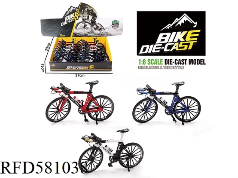 1:8 ALLOY RACING TRICOLOR DOWNSPEED BIKE 12PCS