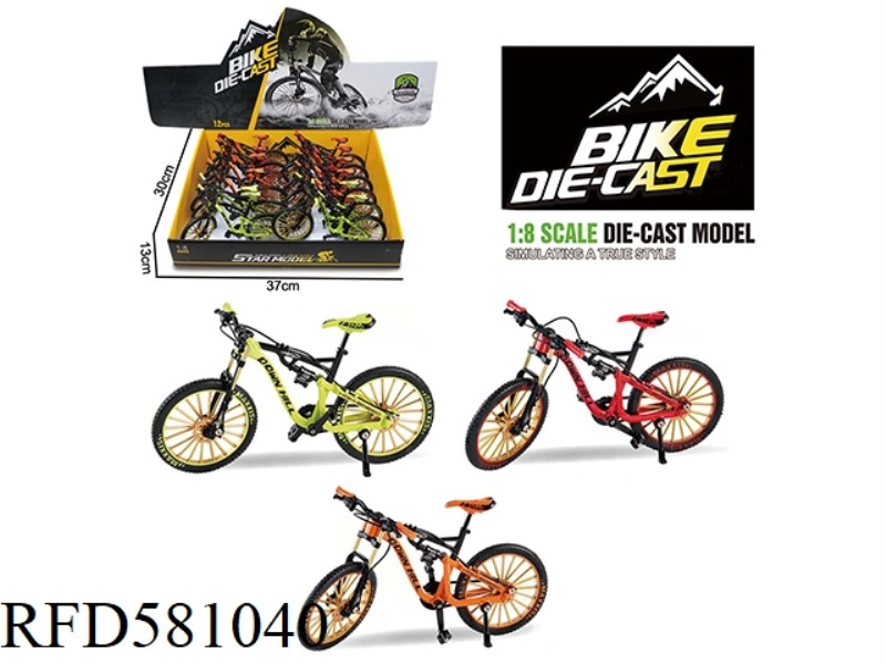 1:8 ALLOY TRICOLOR DOWNSPEED BIKE 12PCS