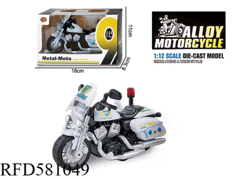1:12 METAL MUSIC BOOMERANG POLICE CAR MOTORCYCLE