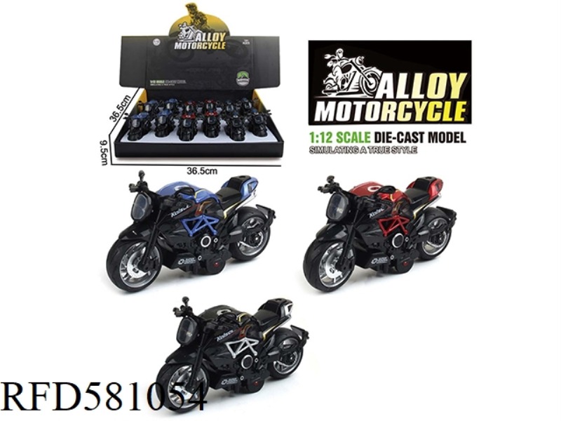 1:12 METAL MUSIC BOOMERANG GUSTA MOTORCYCLE 12PCS