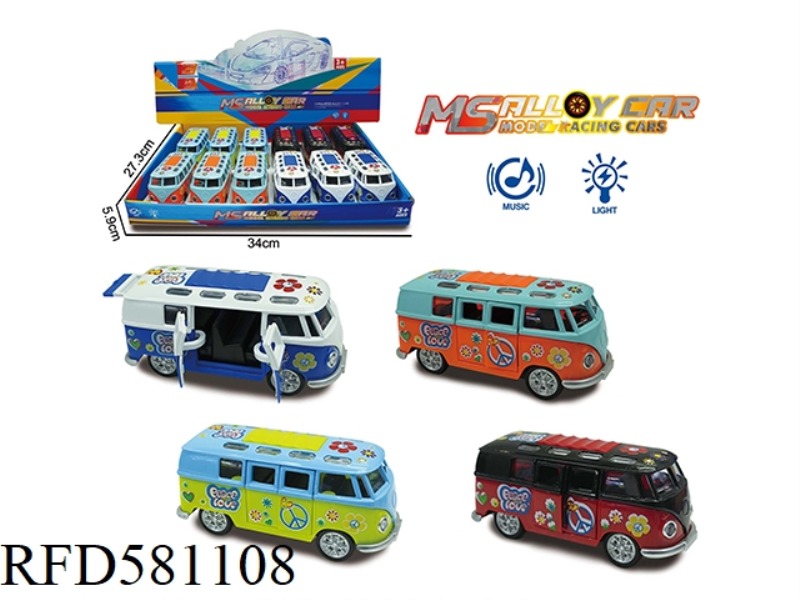 ALLOY COATED DUCK BUS 12PCS