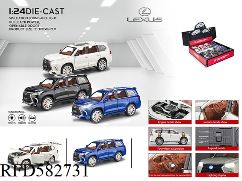 1:24 LICENSED LEXUS LX570 8PCS