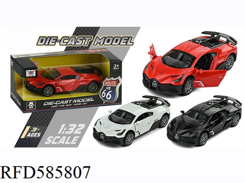 1:32 ALLOY CAR MODEL BUGATTI DOOR OPENING PULL BACK (1 PACK)