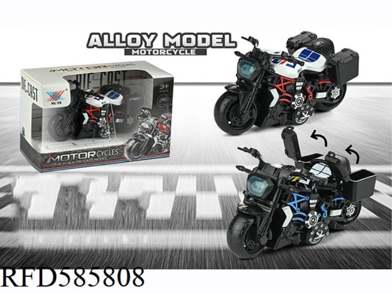 1: 32 ALLOY MOTORCYCLE POLICE CAR PULL BACK (1 PACK)