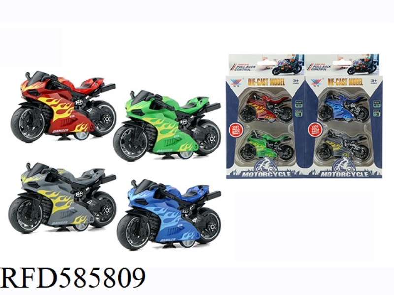 1:36 ALLOY MOTORCYCLE DUCATI PRINTED DRAGON WARRIOR (2 BOXES)